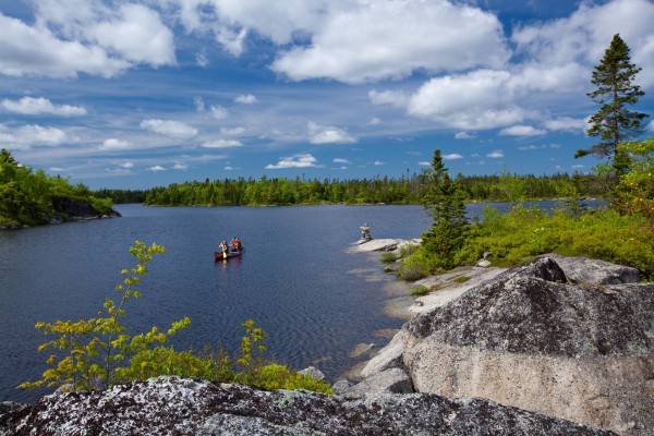 Canoeists on Susies Lake #2- Irwin Barrett