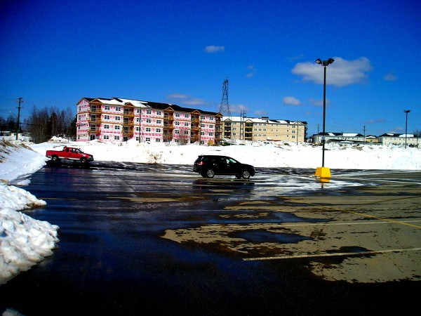 Mega-parking lot, the great divider.