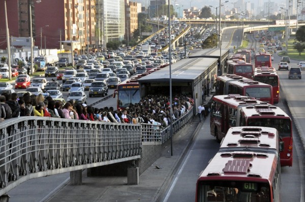 Bogota's Transmilenio system is Bus Rapid Transit (BRT) that has performance similar to subway systems. 