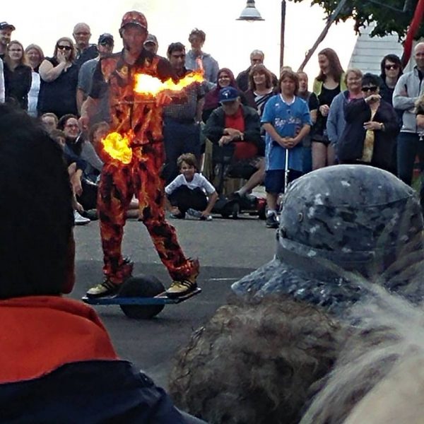 Fire juggler, Saint John boardwalk