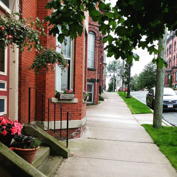 Brick homes on Orange Street