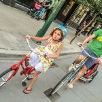 2. SPACE FOR CYCLING/SCOOTING - Most kids get their first taste of freedom on a bicycle, scooter, or skateboard. Tragically, there are precious few safe spaces in which to enjoy that autonomy, having long been relegated to parks and quiet, neighbourhood streets, making riding for transportation virtually impossible. The real visionary cities are ones that are providing cycle tracks on busy, destination lined high streets, where families actually want to live, shop, and play.