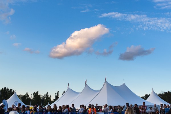 Tents that birth clouds.