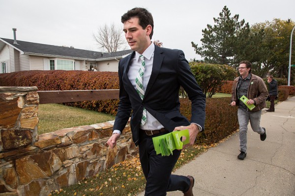 Don literally "running for mayor" as he doorknocks in the Kilkenny neighbourhood.