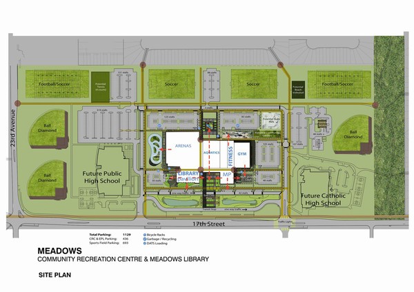 The Meadows District Park site plan. Source: City of Edmonton.