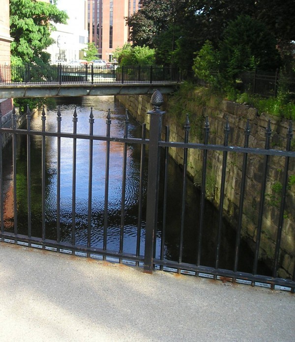 Bridges along the Kenduskeag Stream in downtown Bangor.