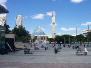 An empty Churchill Square, Edmonton. Source: Wikipedia