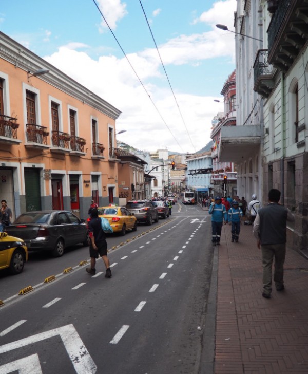 Simple "armadillo" barrier keeps vehicles out of the bus lane