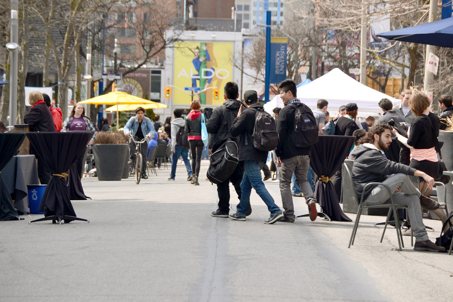 Ryerson celebrates permanent pedestrian zone on Gould Street Spacing