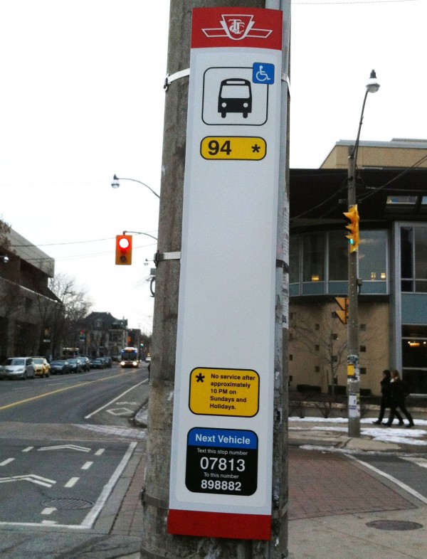 Bus stop on Harbord