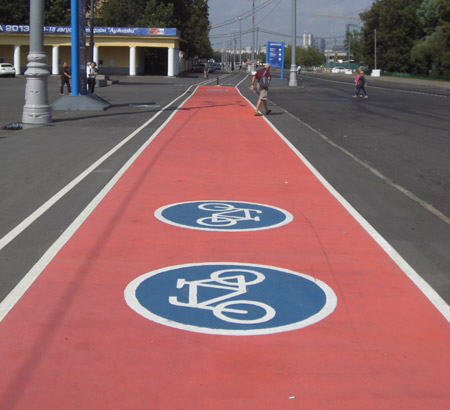 Moscow bike lanes