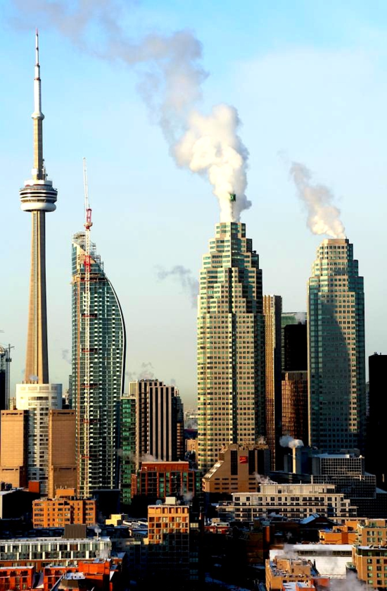 The iconic forms of Toronto's skyline. Photo by Victor Razgaitis, from UrbanToronto.ca