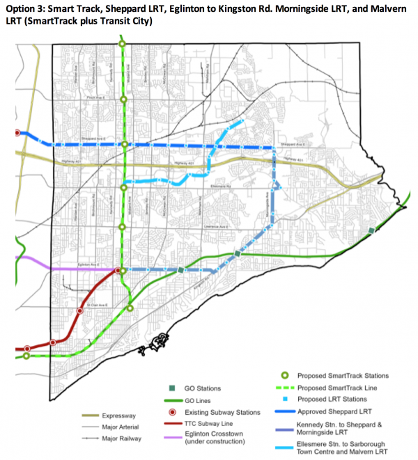 scarborough subway option 3 map