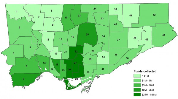 Parks crisis Wards - Map 2 - funds collected 2011-2014 new