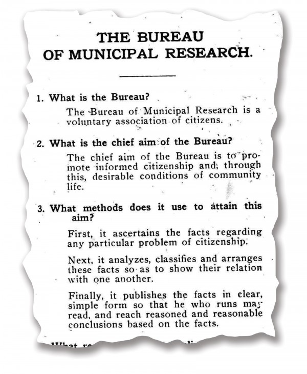 Pam- Bureau of municipal reasearch