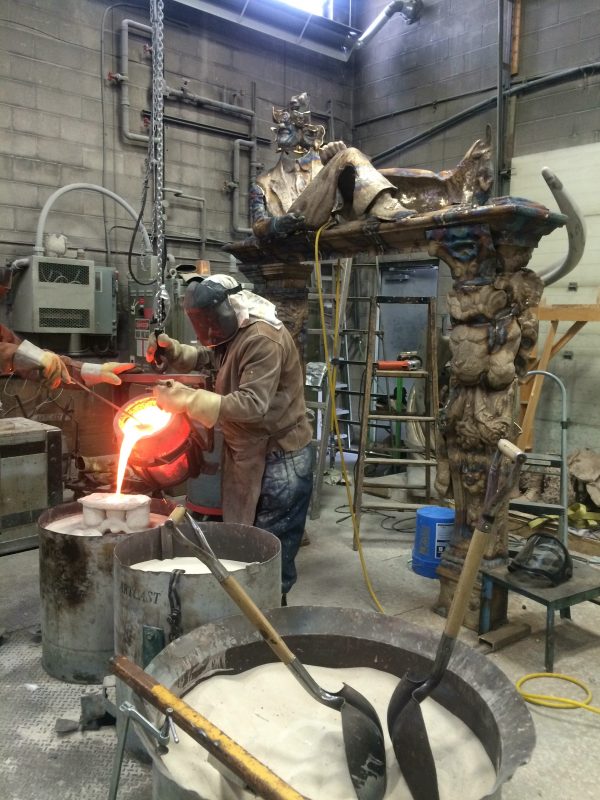 Foundry pouring