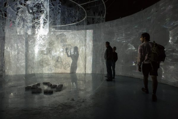 in/future installation Revel by Ed Pien, presented in the Ontario Place silos, 2016. Photo by Brian Melcher.