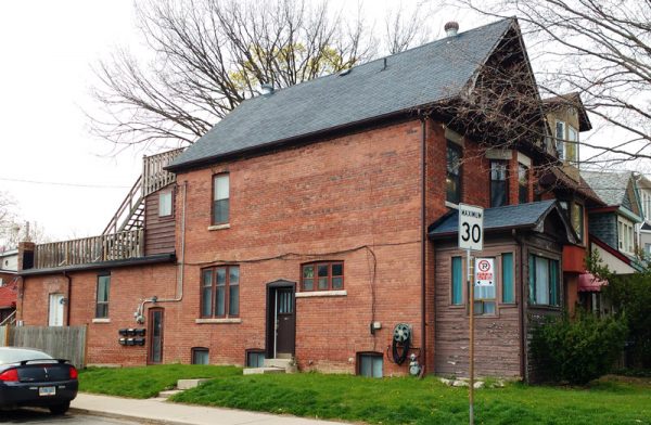 Corner house with multiple units