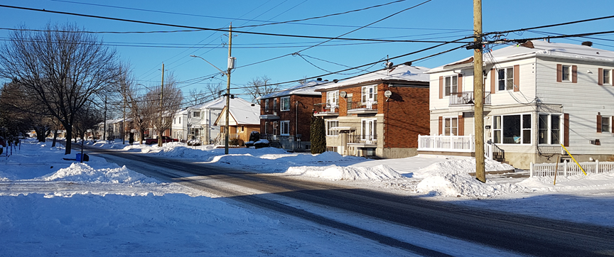 Some streets in Cornwall consist almost entirely of low-rise, multi-unit housing.