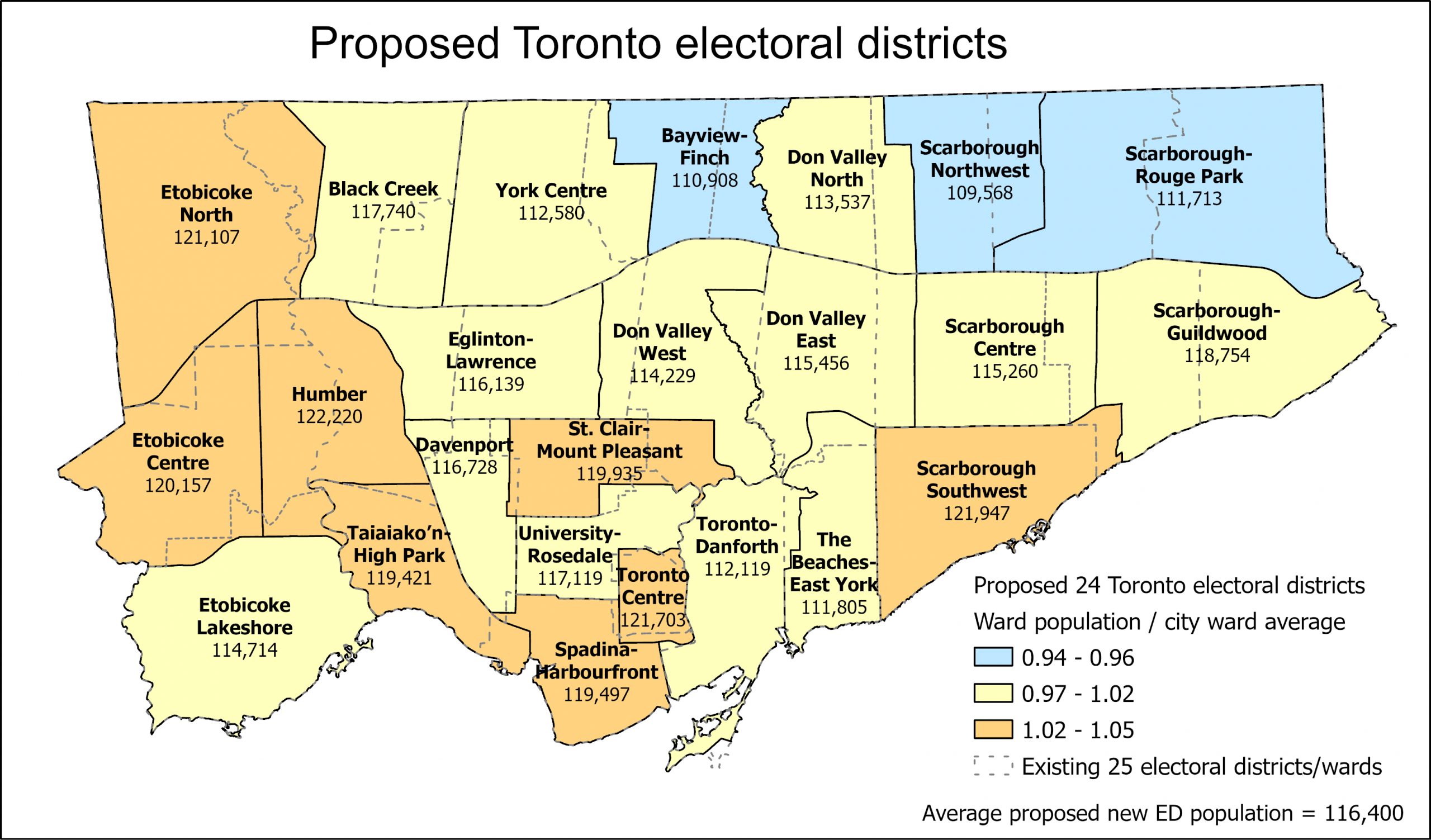 Map of proposed new electoral district bouncaries