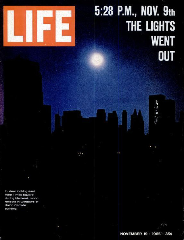 Life magazine cover featuring 1965 blackout