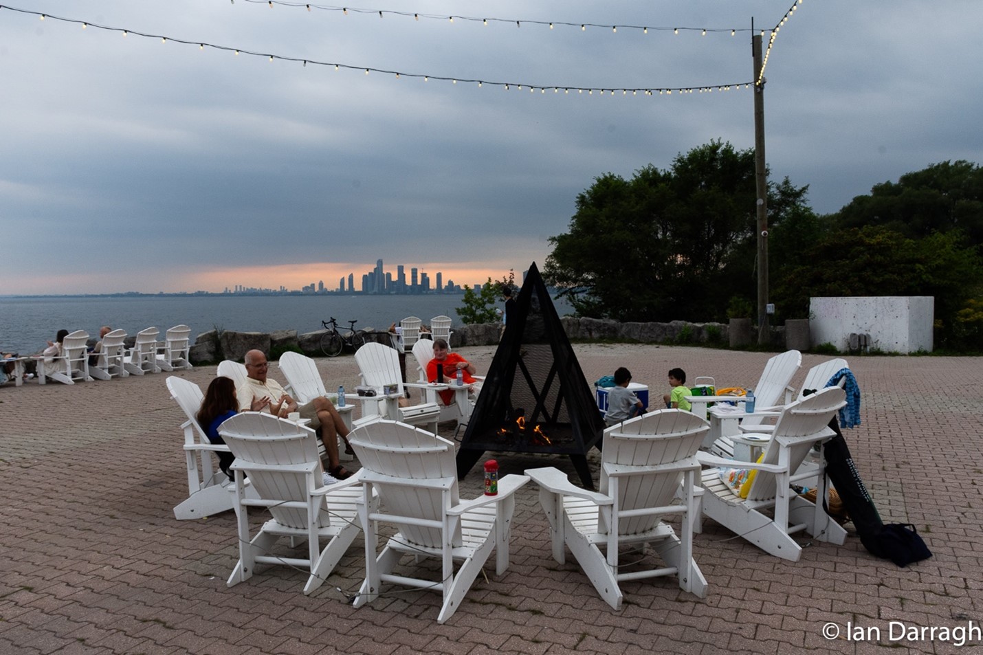 People sitting in chairs at Ontario Place