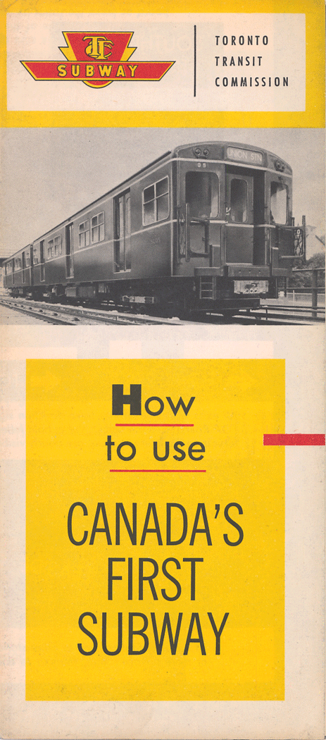 TTC pamphlet, How to use the subway