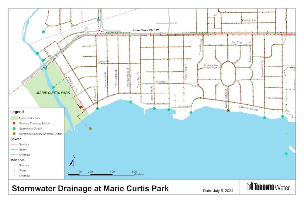 Current stormwater drainage map