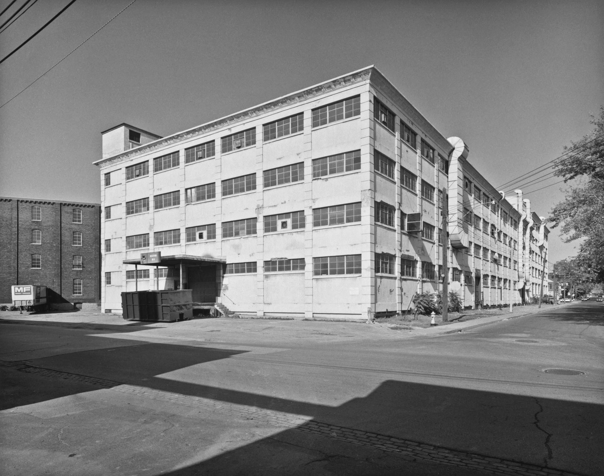 Massey Ferguson South Plant, southeast corner of Building 8, Stafford Street at Wellington Street West, 1982