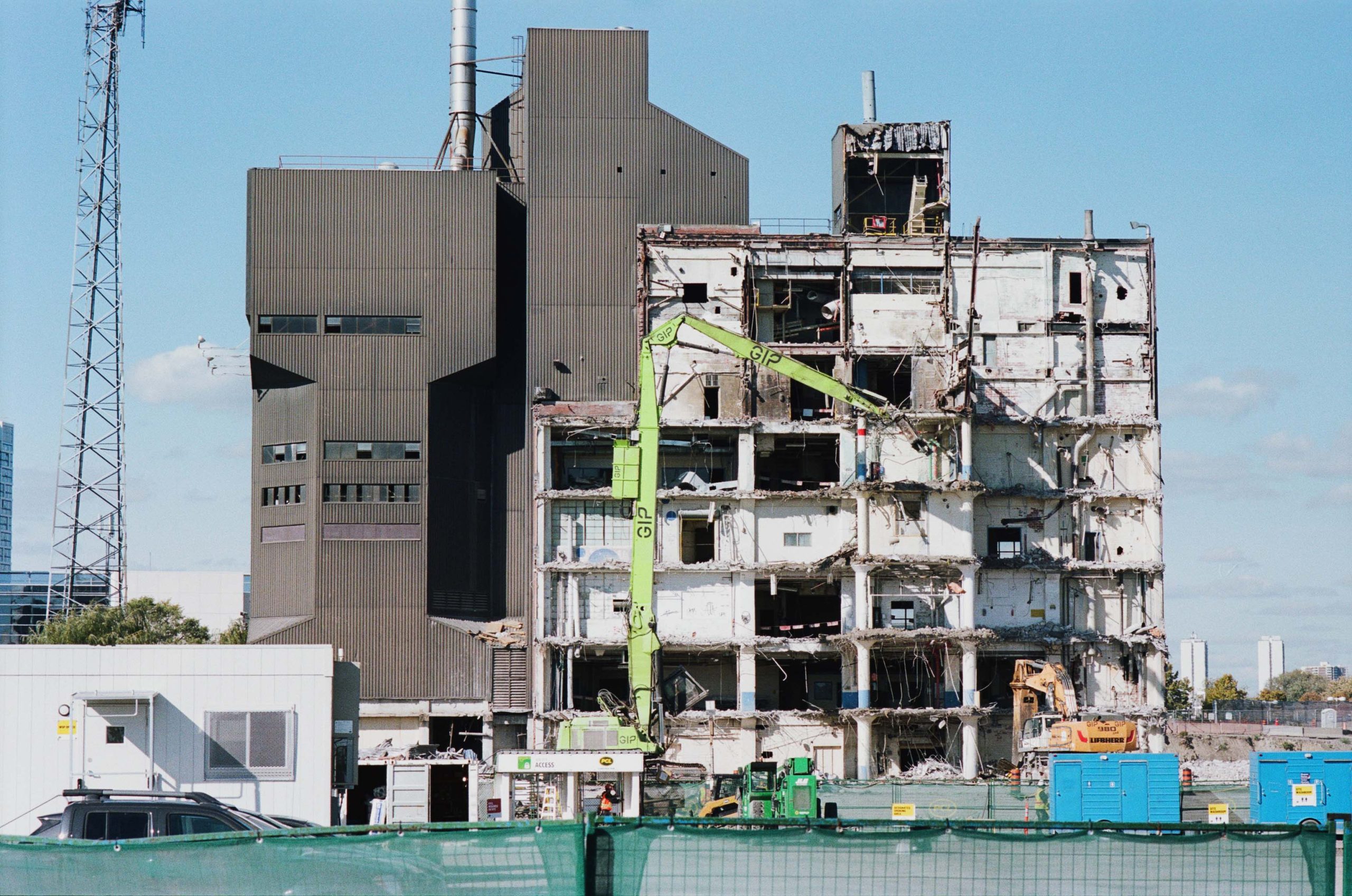 Demolition view of the Lever Brothers Don Valley plant looking north, 2023