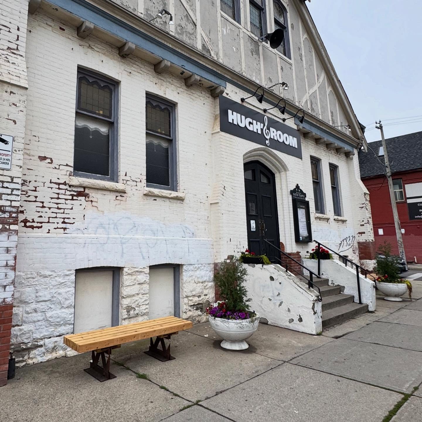 Benches outside Hugh's Room