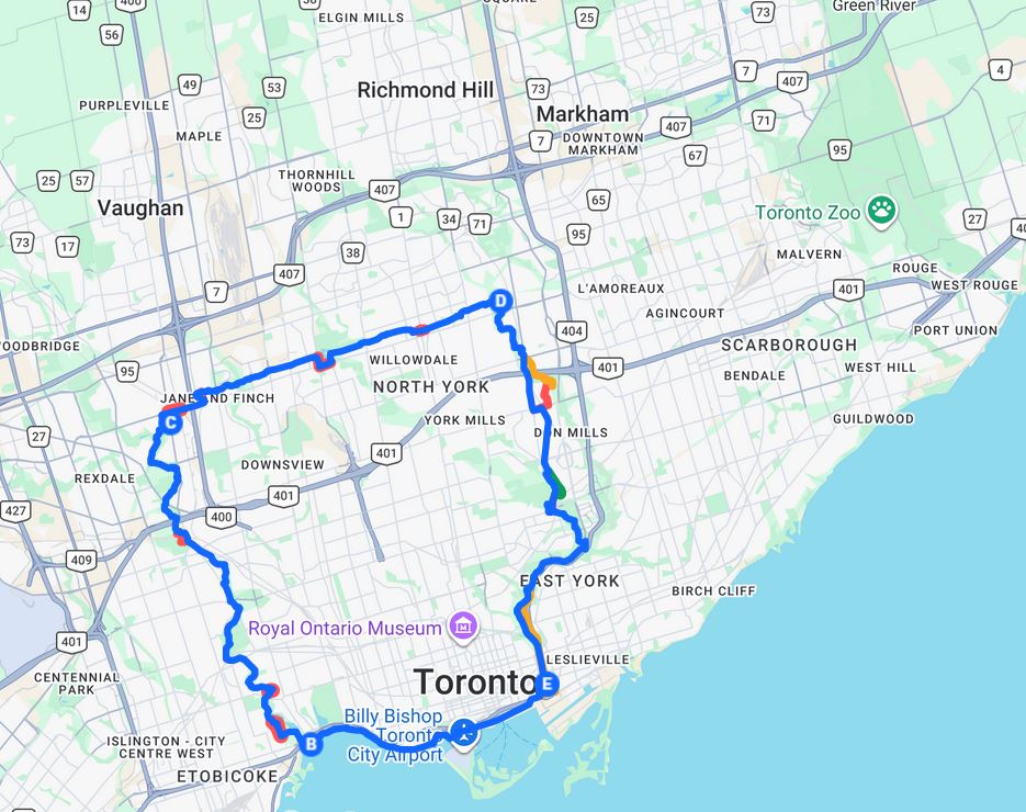 Map of the proposed loop trail