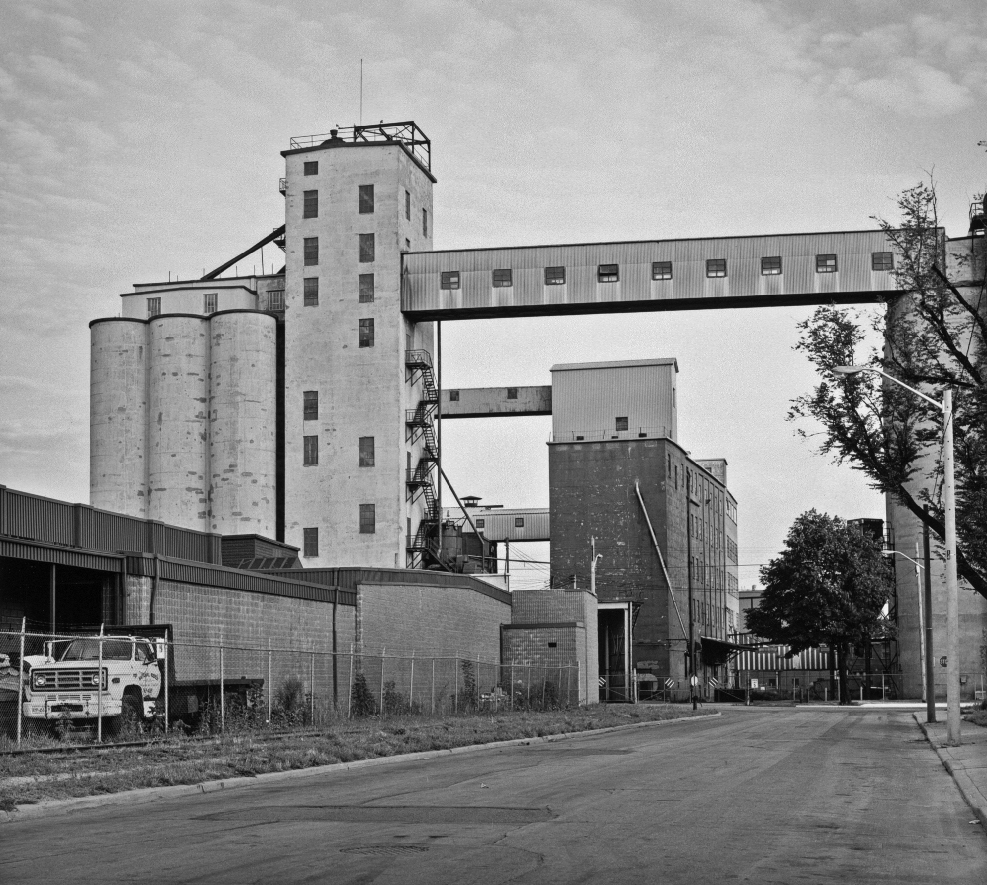 Maple Leaf Mills Junction Road flour mill, August, 1991National Rubber Industries on left