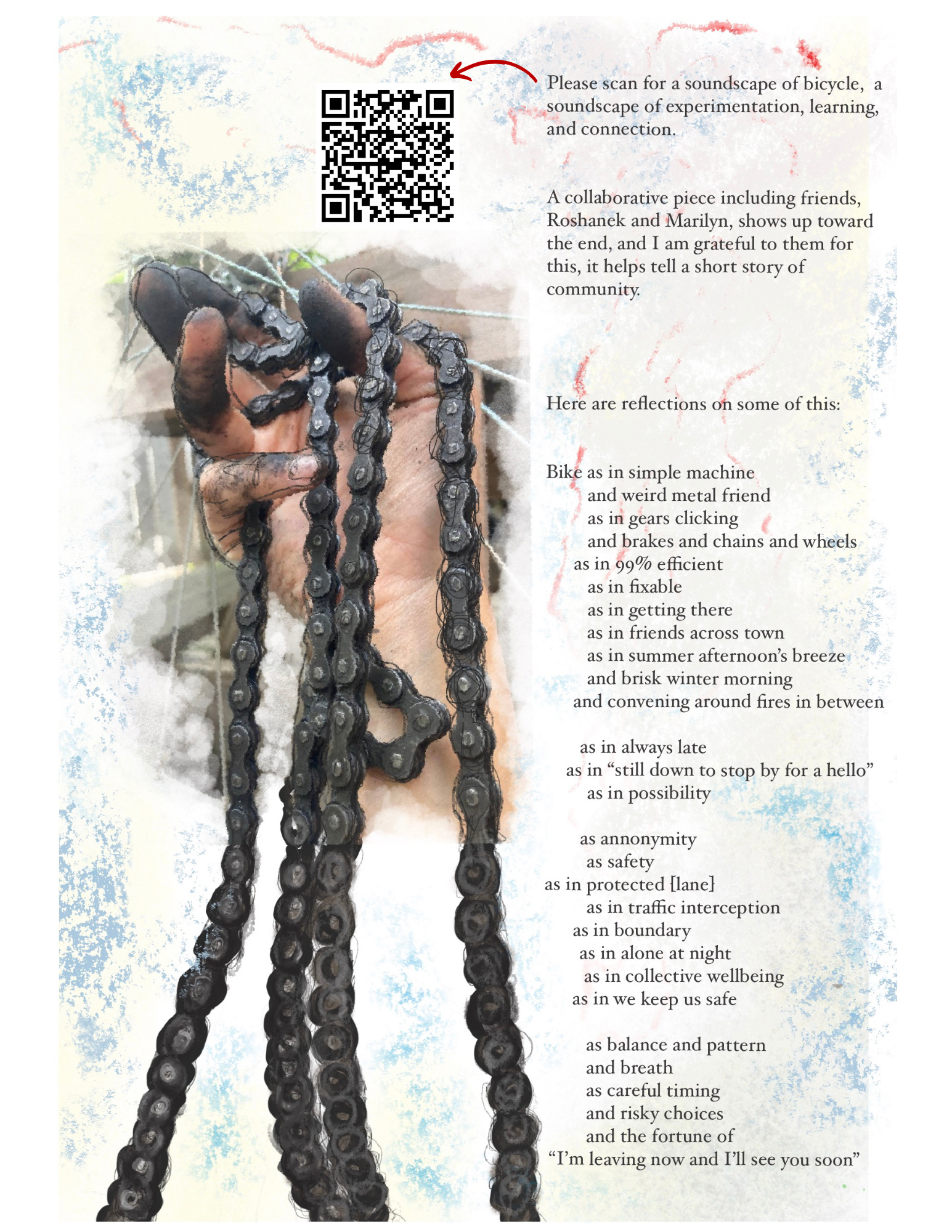 Page from as sound & connective tissue by Yasmine, in Journey Lines