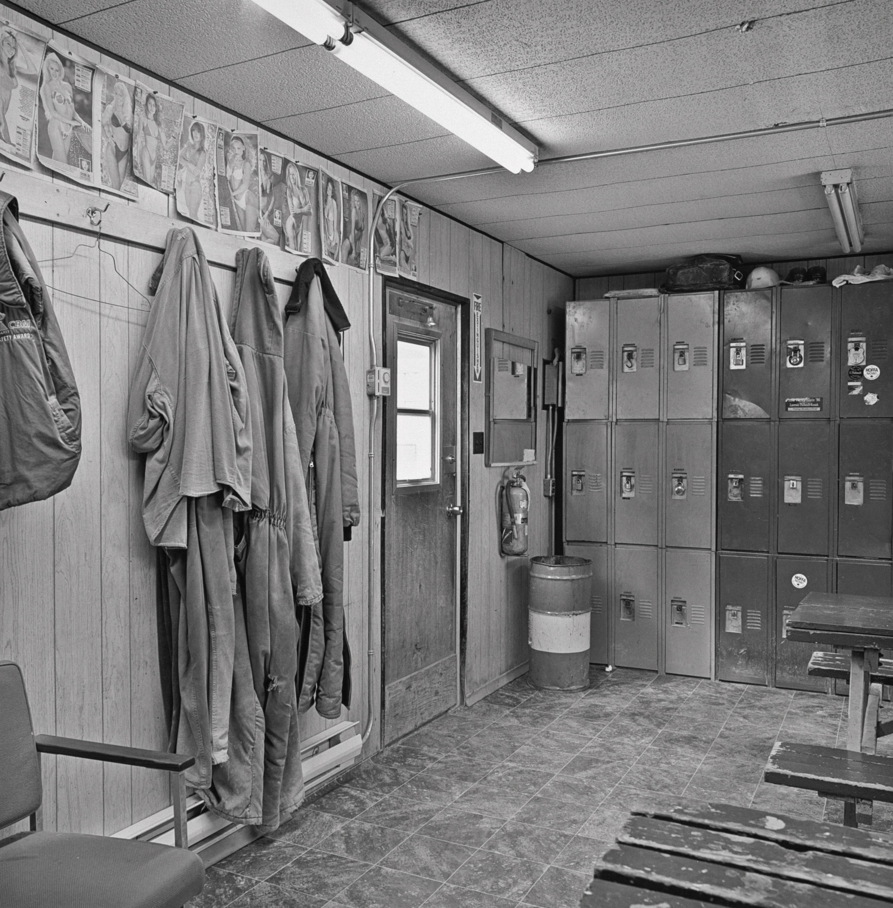 Trailer used as locker and lunch room, CBM ready mix plant, Bathurst Street, 1998.