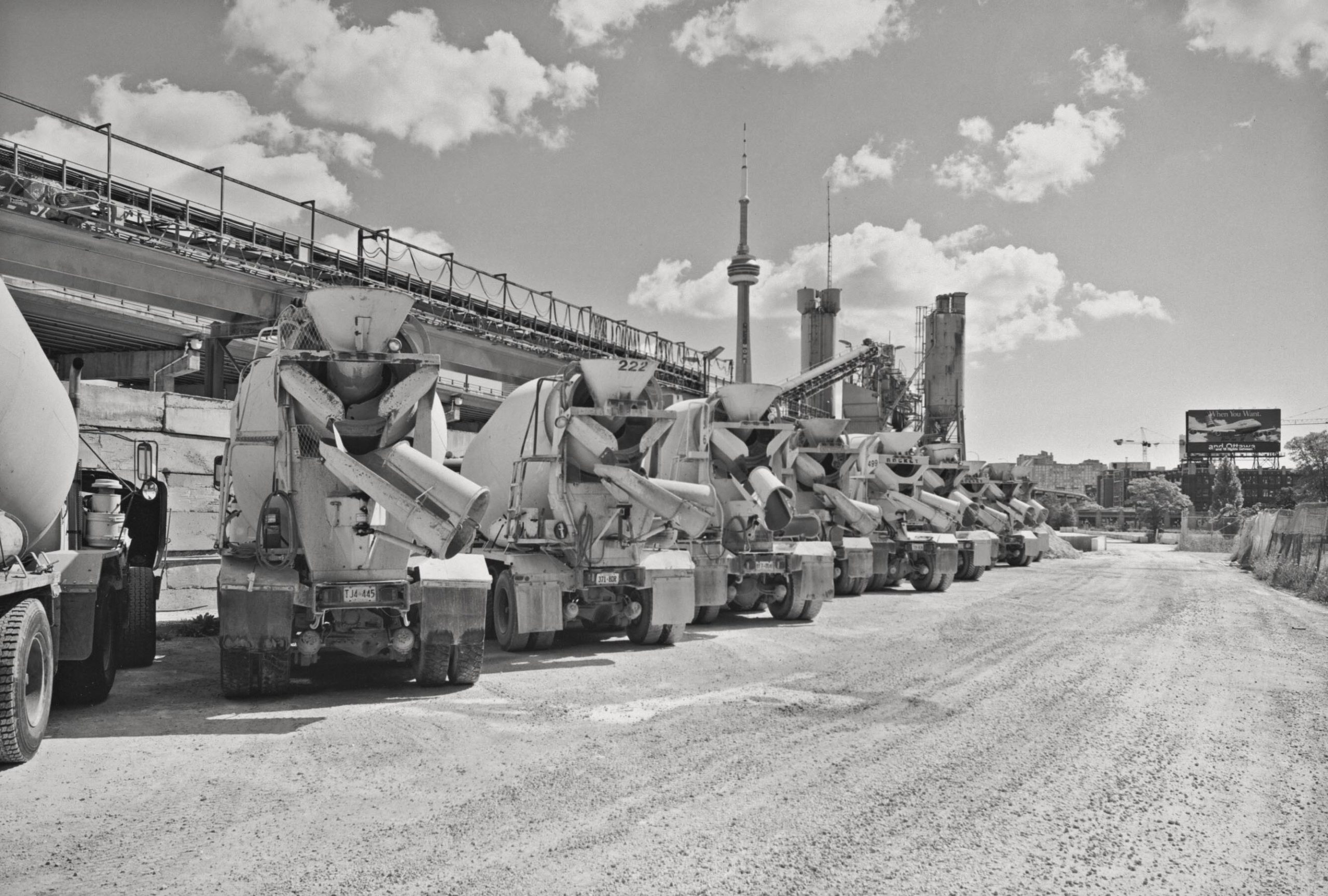 South side of CBM ready mix plant looking east, 1998.
