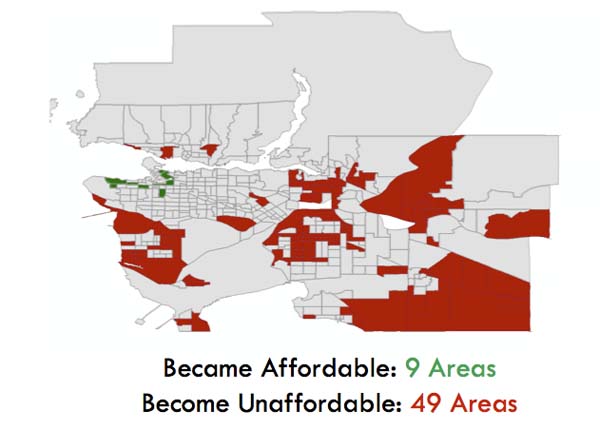 Affordability change map.