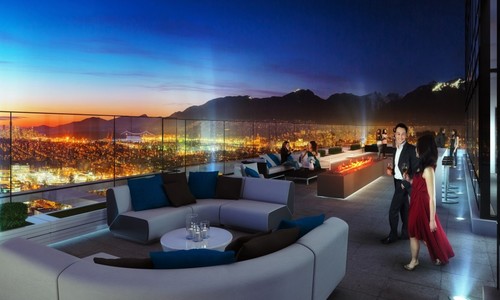 Rendering of a roof top lounge at a new development in Metro Vancouver’s municipality of Burnaby.