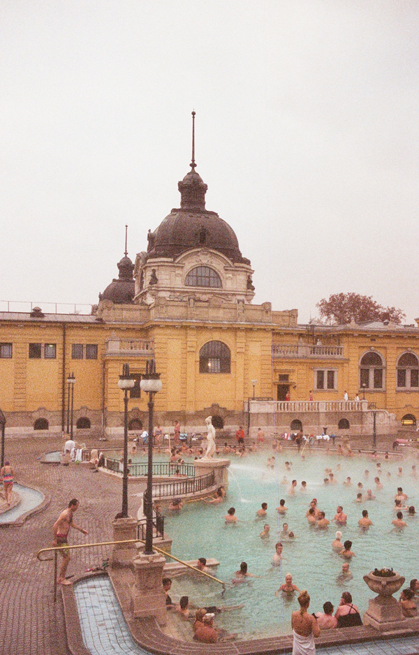 The Széchenyi Baths by day in November.