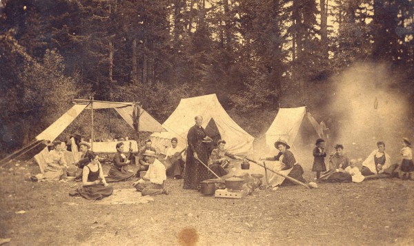 A family at their summer camp, 1890. CVA AM54-S4-: Out P377 