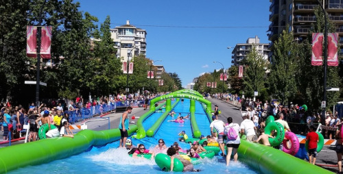 Slide the City event on Lonsdale Ave (Photo: Daily Hive)