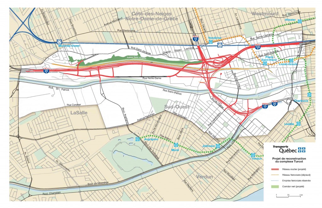 Turcot Interchange Map Losing sight of the highway for the green: Understanding the