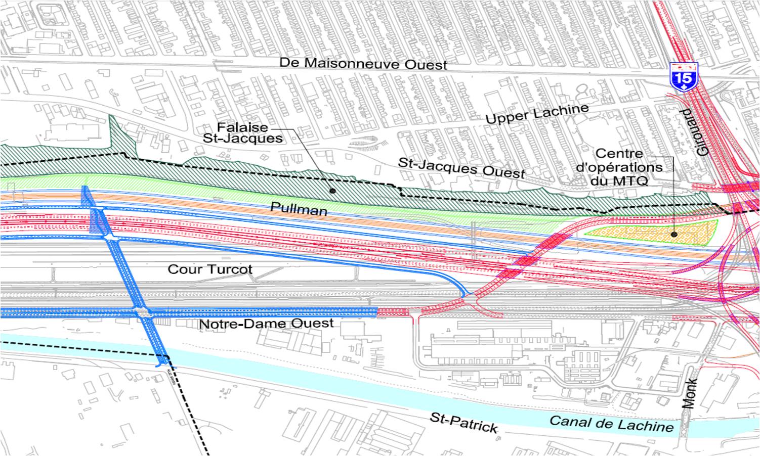 Turcot Interchange Map Mind the Marsh (Or how the CN-MTQ dispute may alter the future of the ...