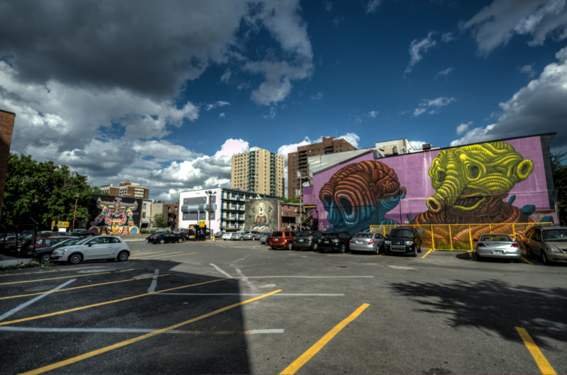 Photo du jour Murals on SaintLaurent boulevard Spacing Montreal