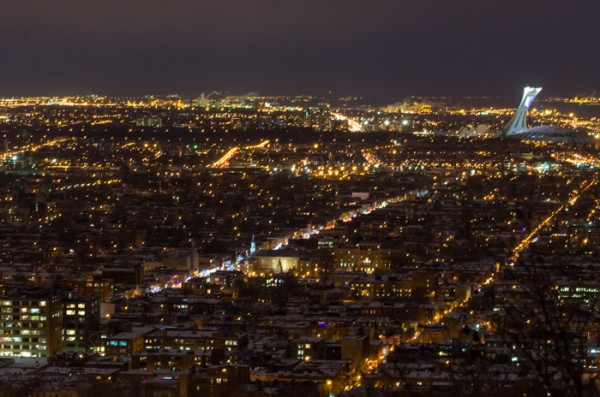 Olympic Stadium viewed from Mount Royal