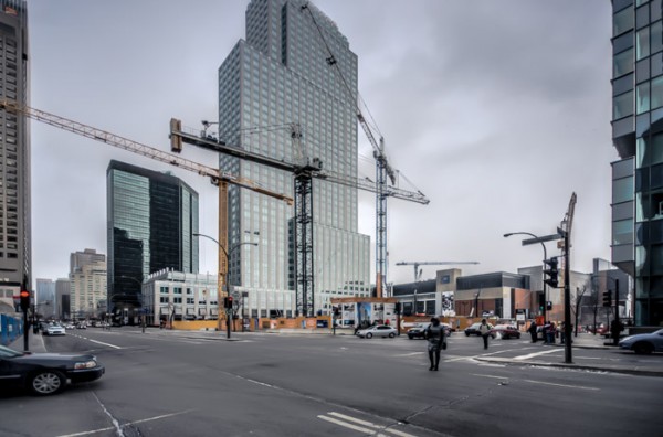 Construction sites around the Bell Center