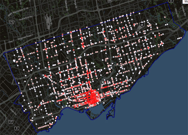 The most dangerous intersections for pedestrians in Toronto - Spacing ...