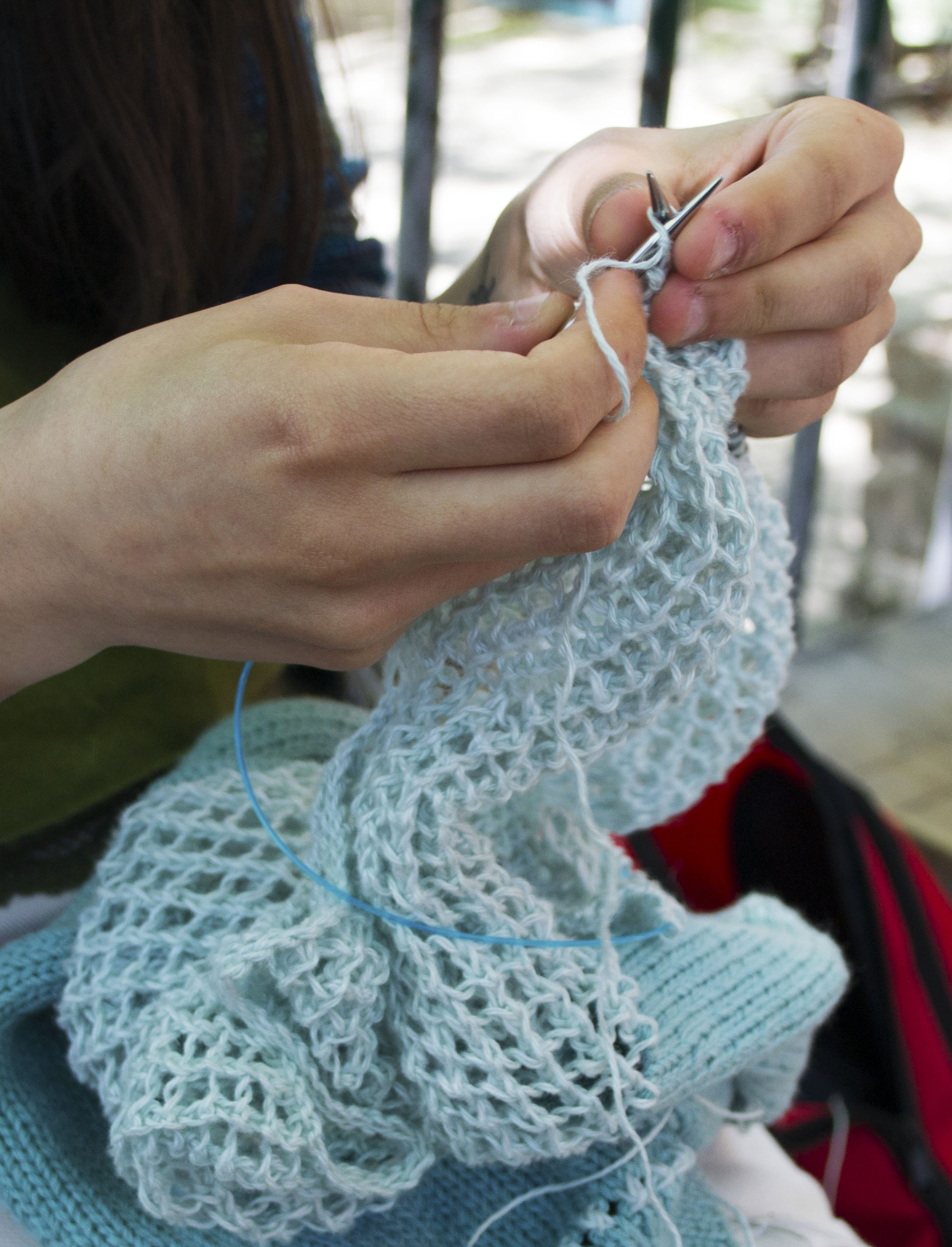 Yarn Bombing Day pt 2: Brenna MacDonald of Lettuce Knit - Spacing Toronto