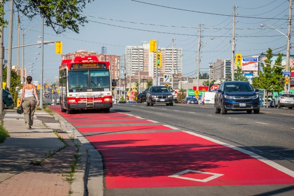 TTC bus in bus lane