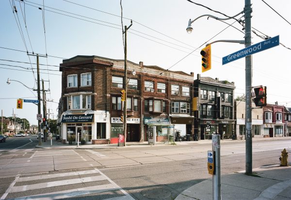 Southwest corner of Gerrard Street East and Greenwood Avenue, 2024
